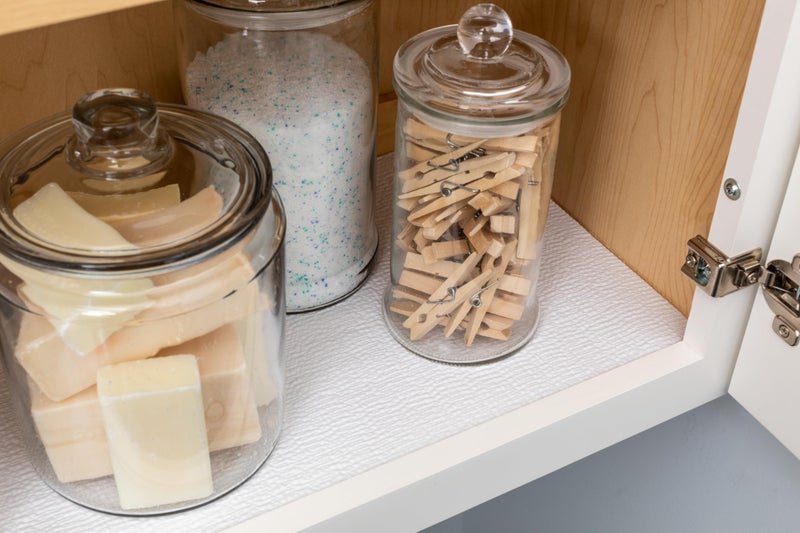 Duck Smooth Top EasyLiner for Cabinets & Drawers - Easy to Install & Cut to Fit - Shelf Paper & Drawer Liner Non Adhesive - Non Slip Shelf Liner for Kitchen Pantry - 12 Inch Width - 60 Total Feet - Gray - Image 2